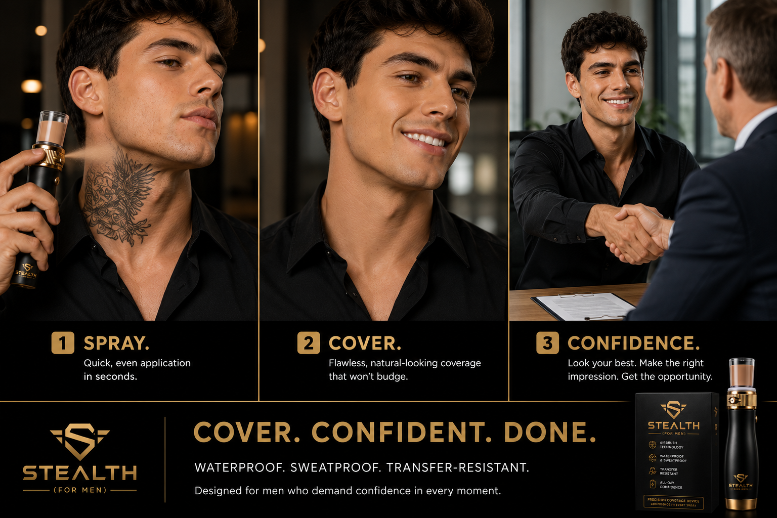 Stealth — Nano-Spray Concealer for Men
